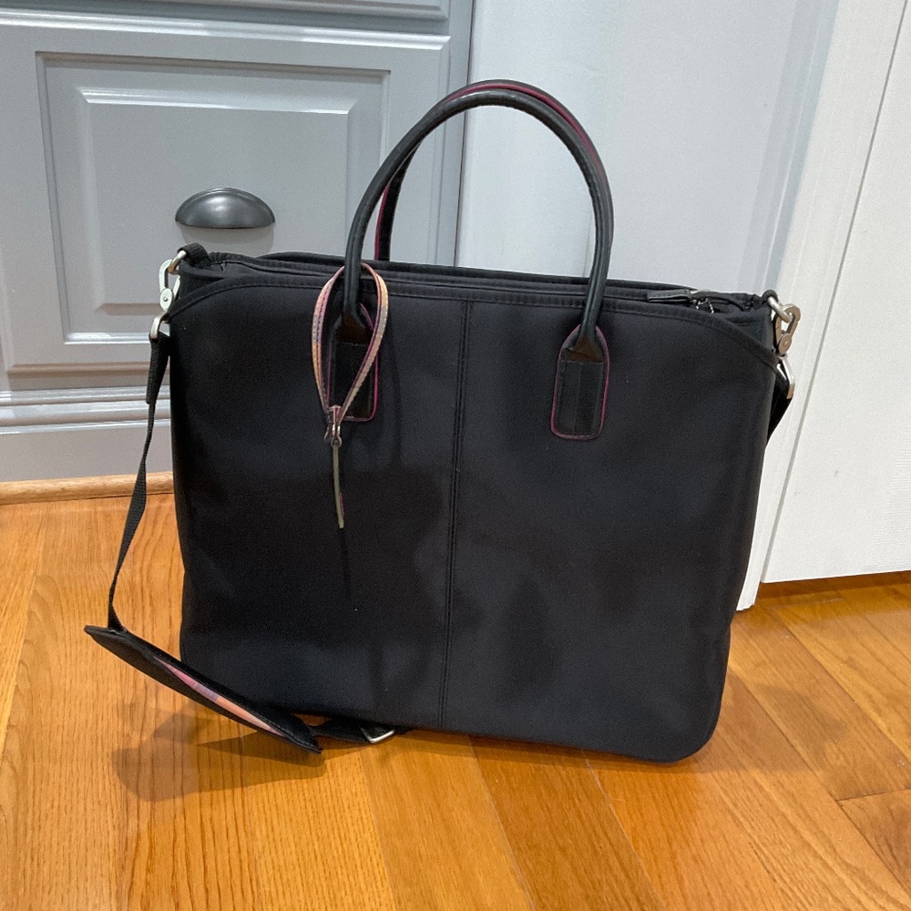 Women's Targus Purple Plaid and Black Briefcase